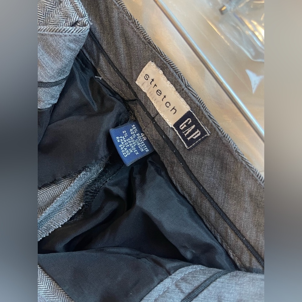 Gap Stretch Slacks - Grey Ribbed - image 6